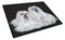 Caroline's Treasures Maltese Sweethearts Glass Cutting Board Large